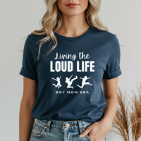 Load image into Gallery viewer, Living the Loud Life Boy Mom Era T-Shirt | Comfort Colors